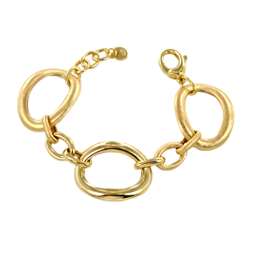 Bracciale a catena Dvccio in argento dorato 24 kt 