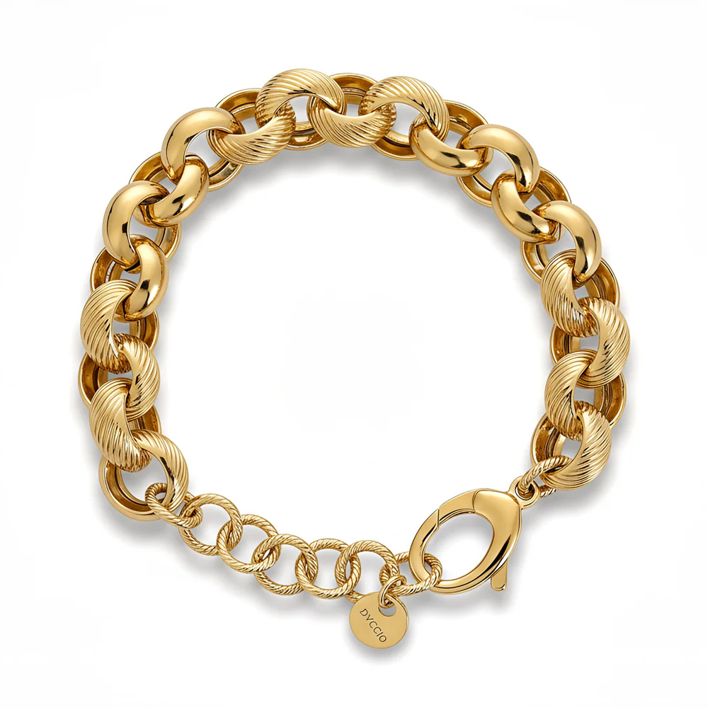 Bracciale a catena Dvccio in argento dorato 24 kt 