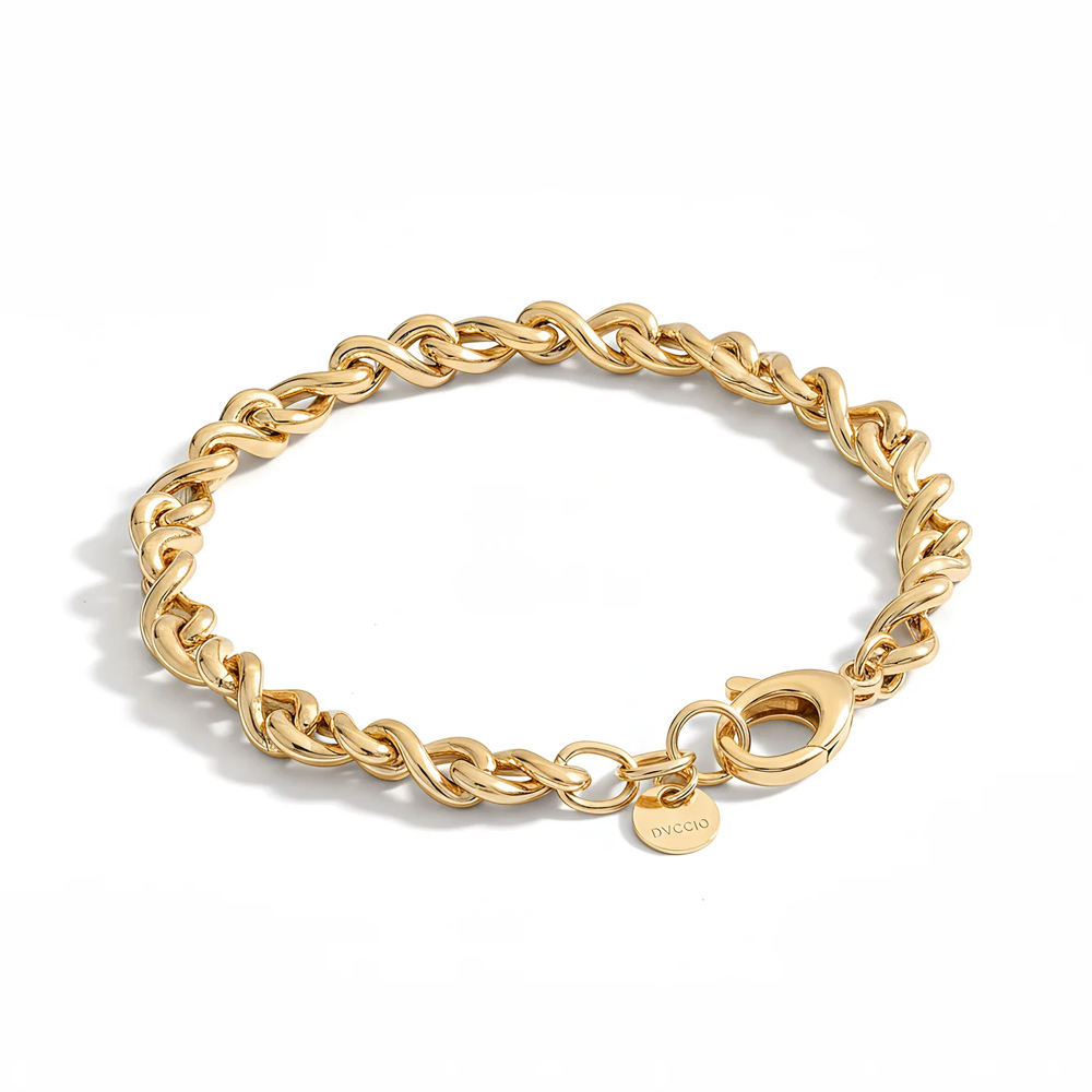 Bracciale a catena Dvccio in argento dorato 24 kt 
