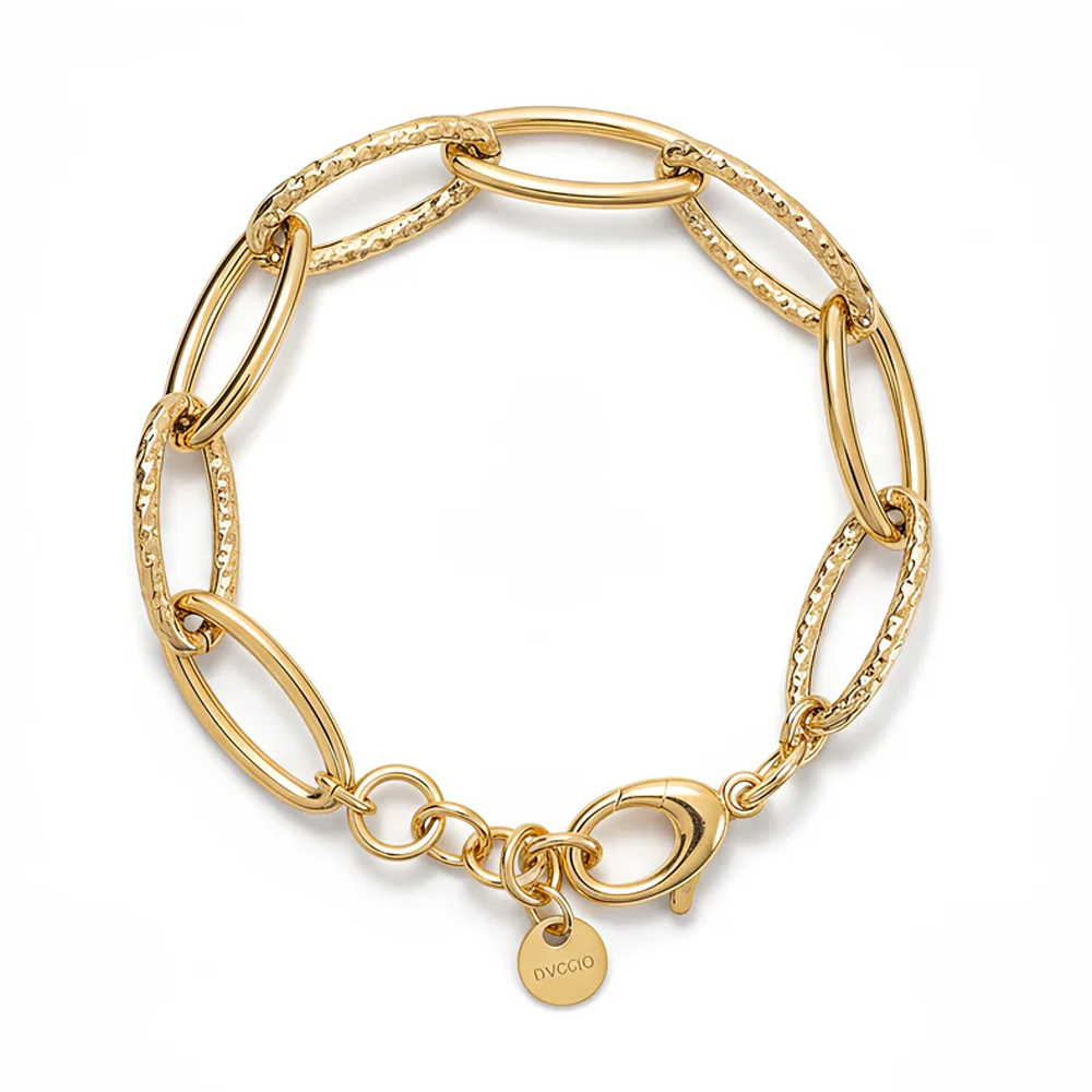 Bracciale a catena Dvccio in argento dorato 24 kt 