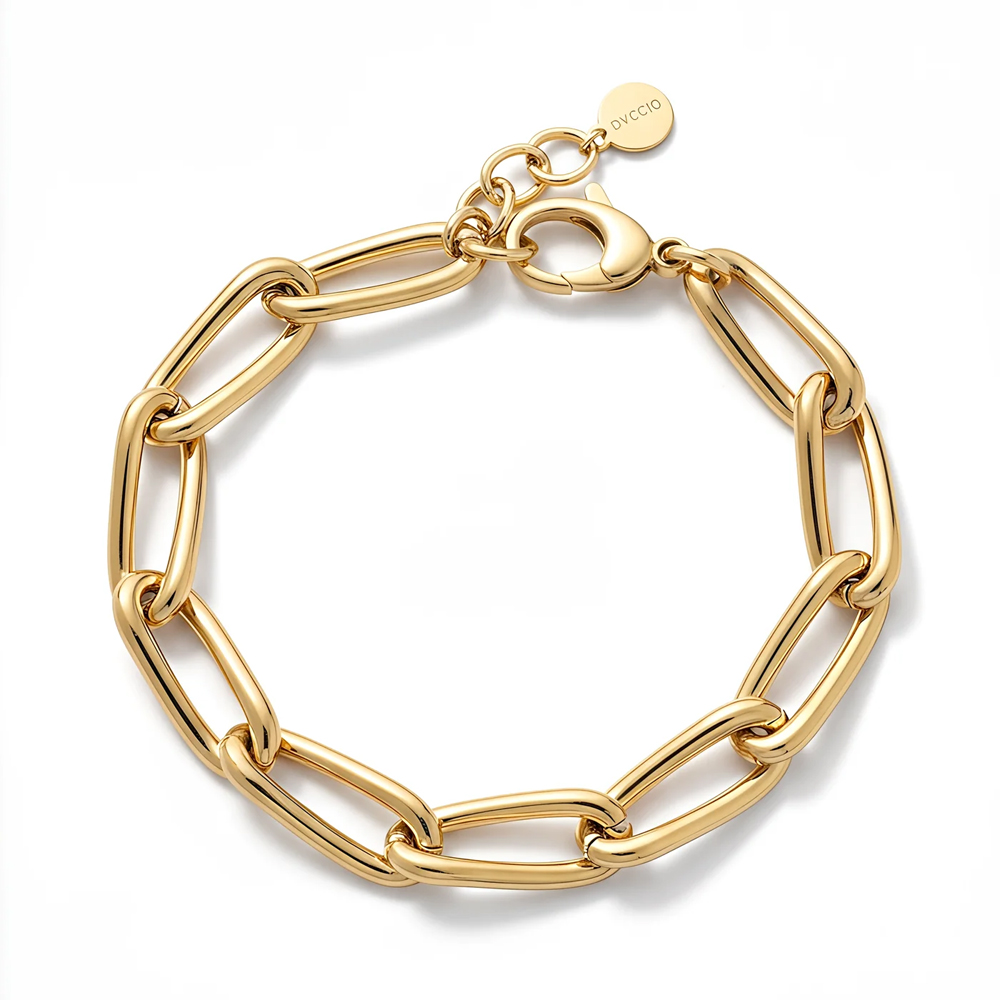 Bracciale a catena Dvccio in argento dorato 24 kt 