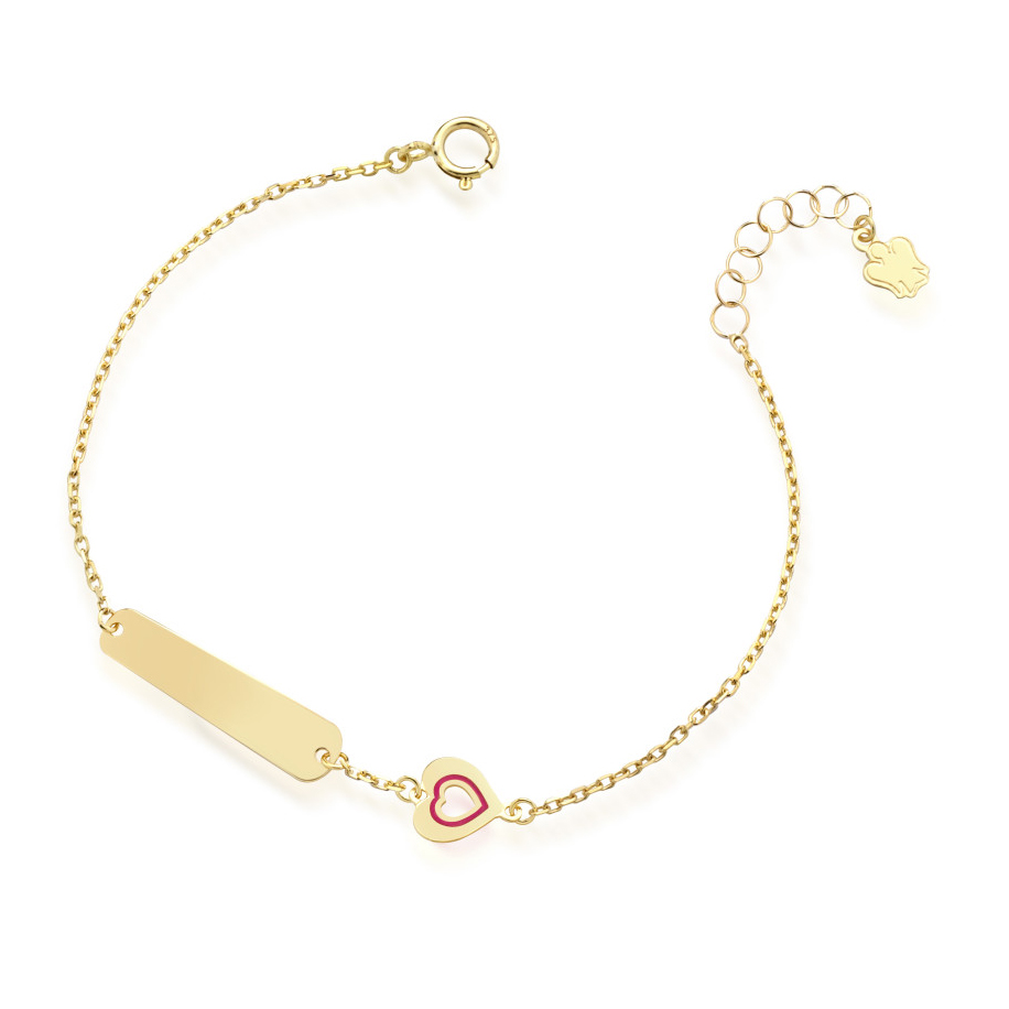 Bracciale Bambina Roberto Giannotti in oro 9kt Cuoricino a targhetta NKT 387