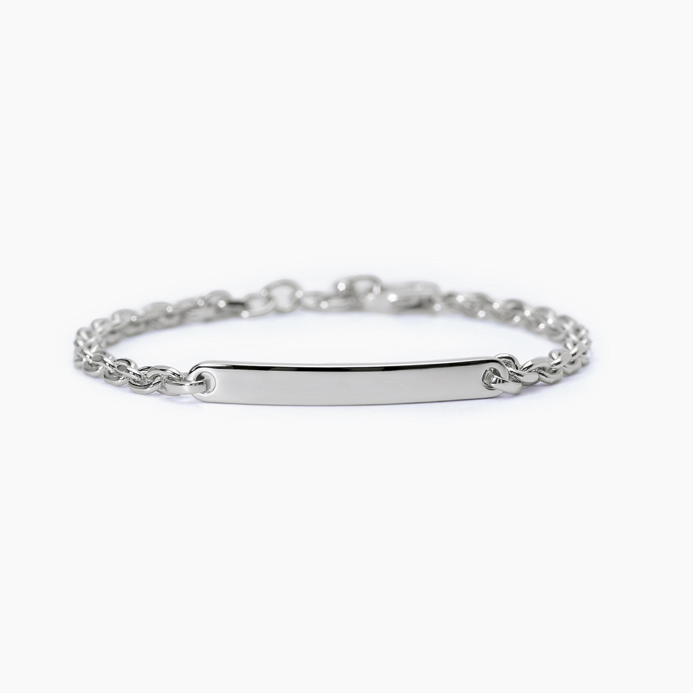 Bracciale da uomo con catena rolo e targhetta FIRST 533707