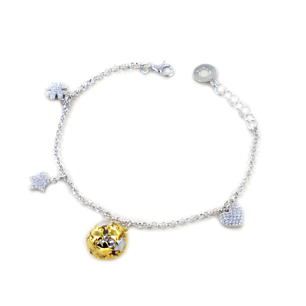 Bracciale con Chiama Angeli in Argento con cuore Roberto Giannotti SFA 145