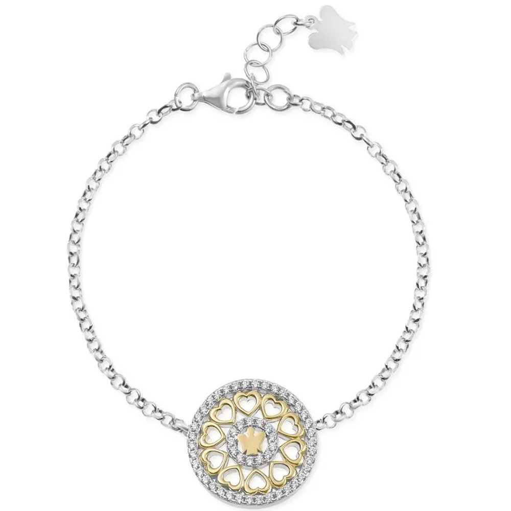Bracciale con Cuori traforati Roberto Giannotti in argento e zirconi GIA 465