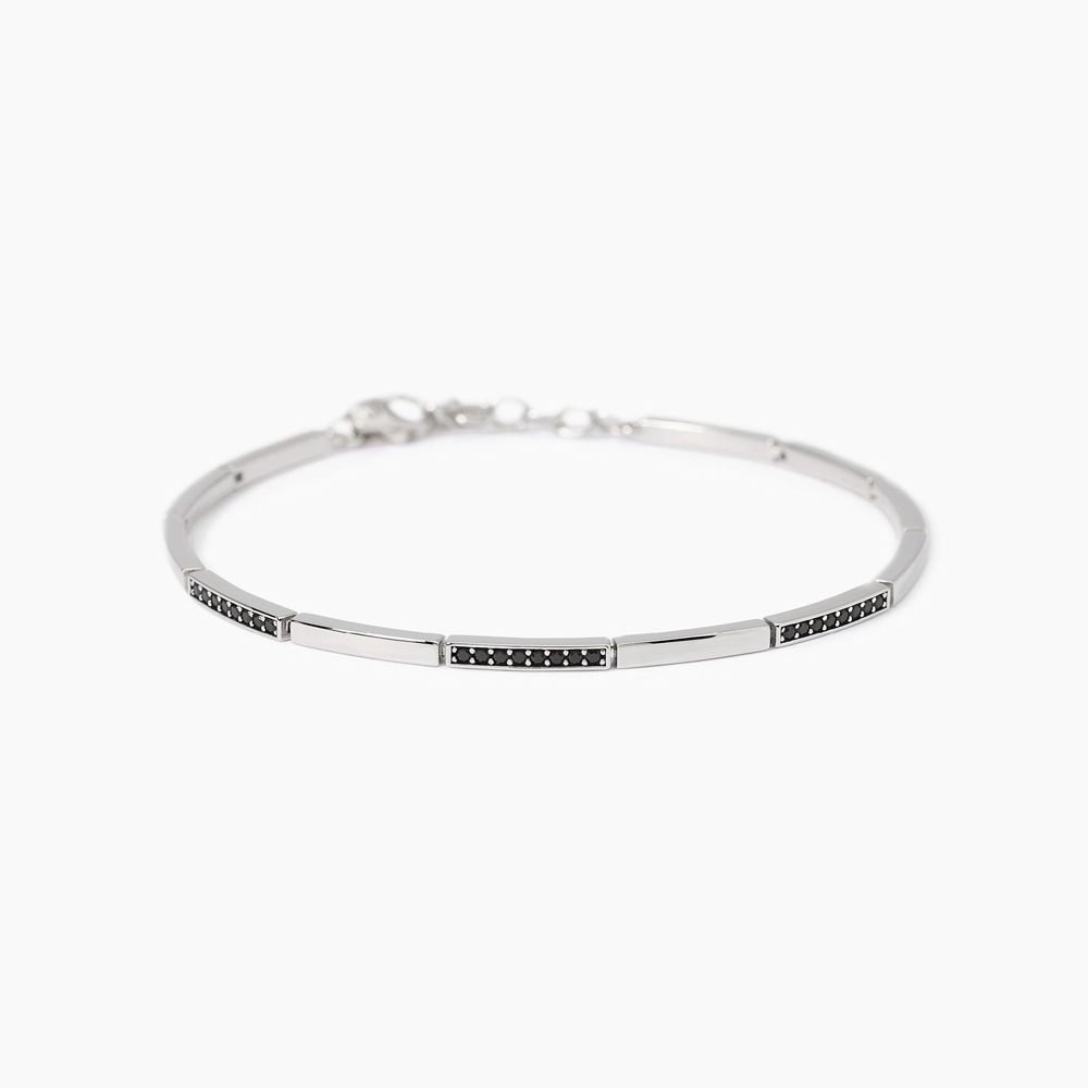 Bracciale da uomo con piastre e zirconi Dinamico 533993