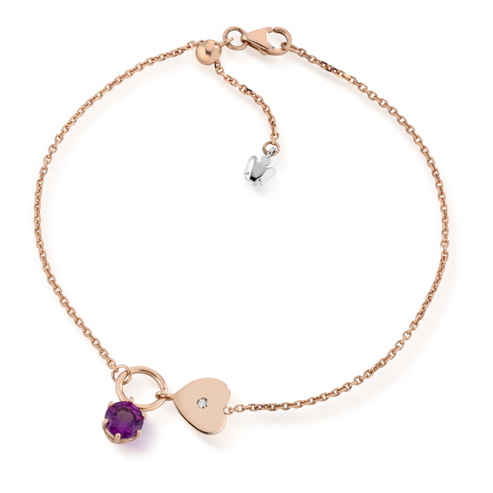 Bracciale Rigido Oro 9kt Reversibile Con Cuori - Gioiello Contemporaneo In Confezione Regalo