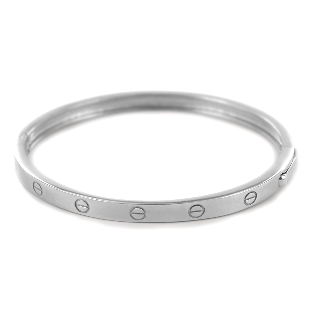 Bracciale con viti in argento da uomo