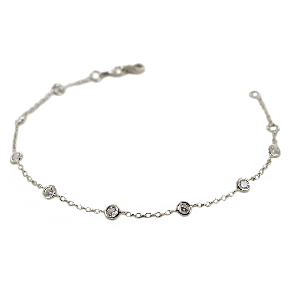 Bracciale con Zirconi sparsi punto luce