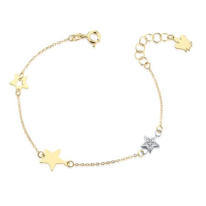 Bracciale da bambina con targhetta Angelo e stellina NKT 343