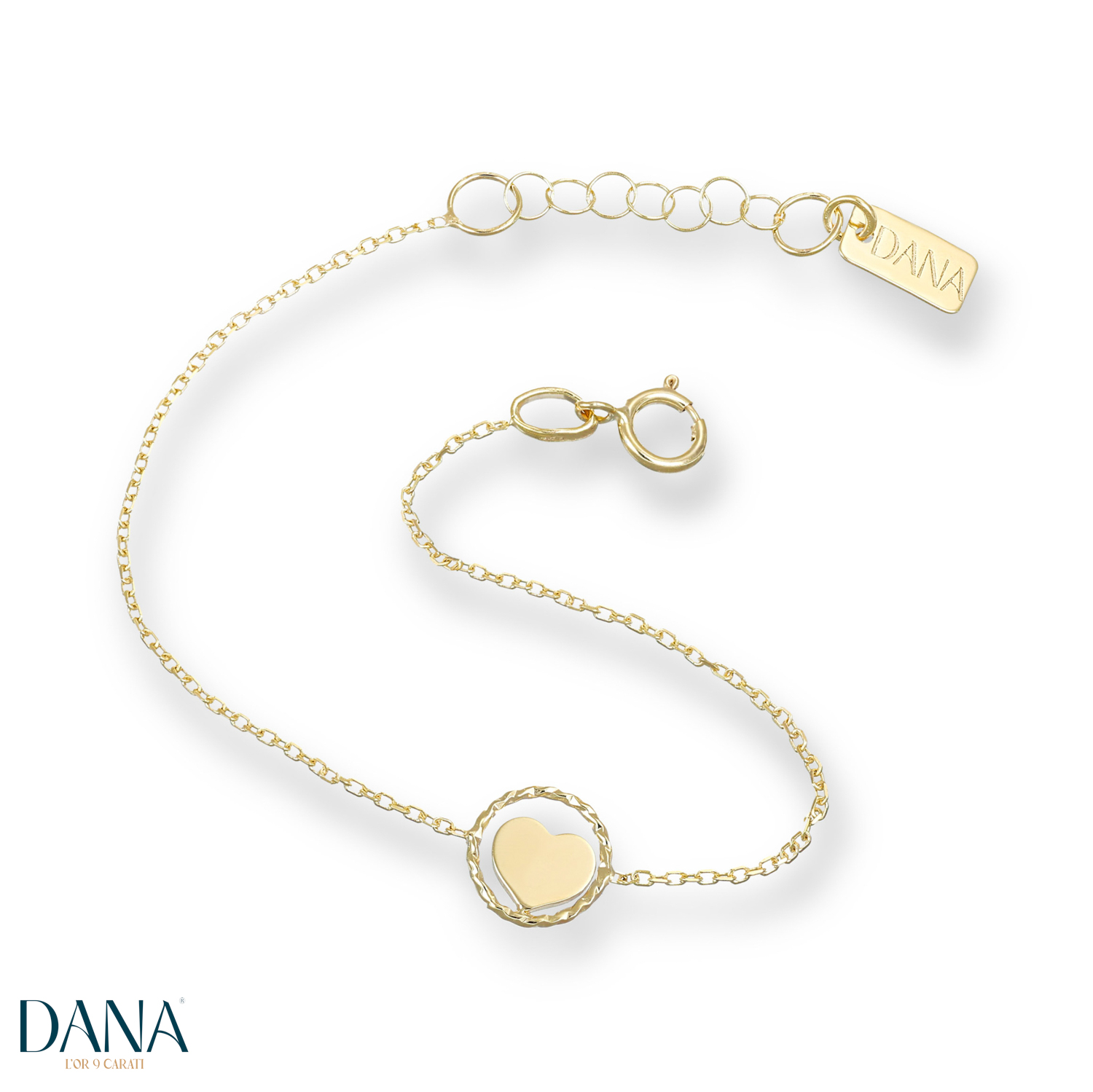 Bracciale da Bambina Cuore in oro 9 kt