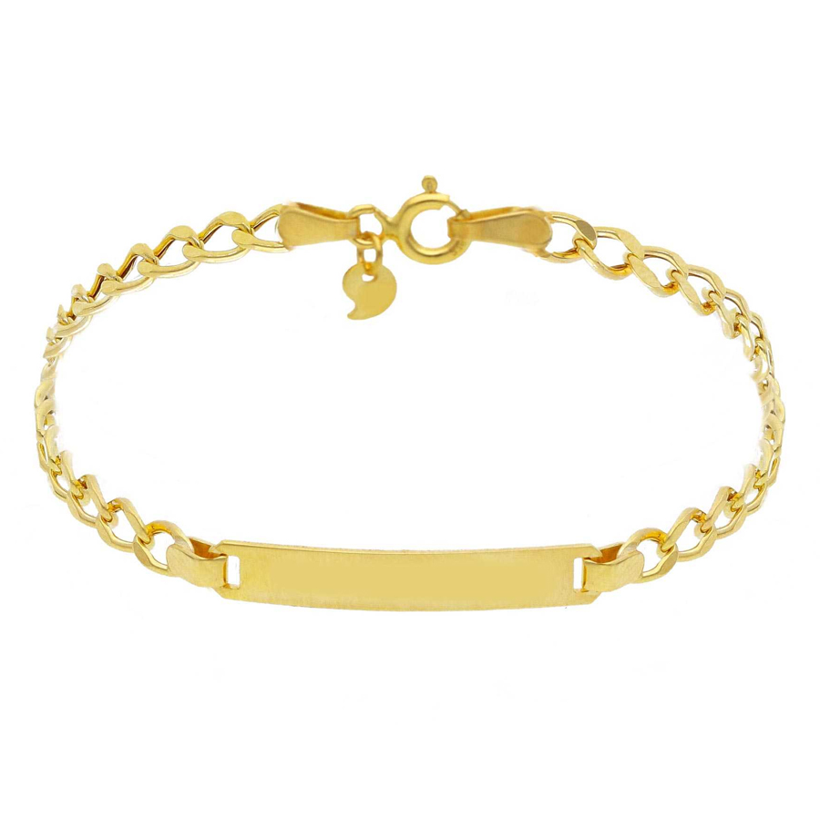 BRACCIALE DA BAMBINO CON TARGHETTA  IN ORO 9 KT