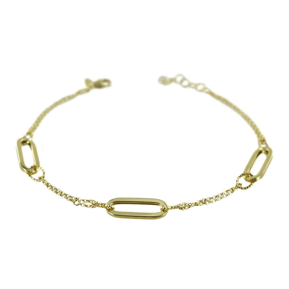 Bracciale da donna a catena fantasia in oro giallo