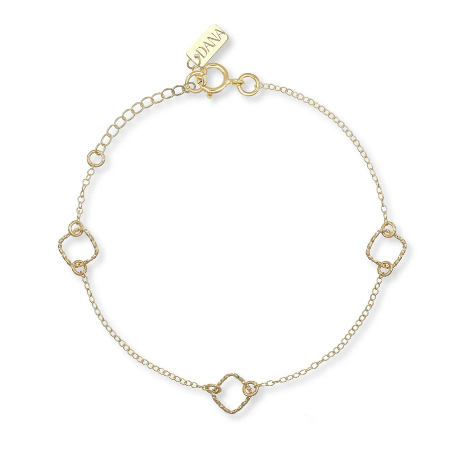 Bracciale da Donna quadrati intrecciati in oro 9 kt