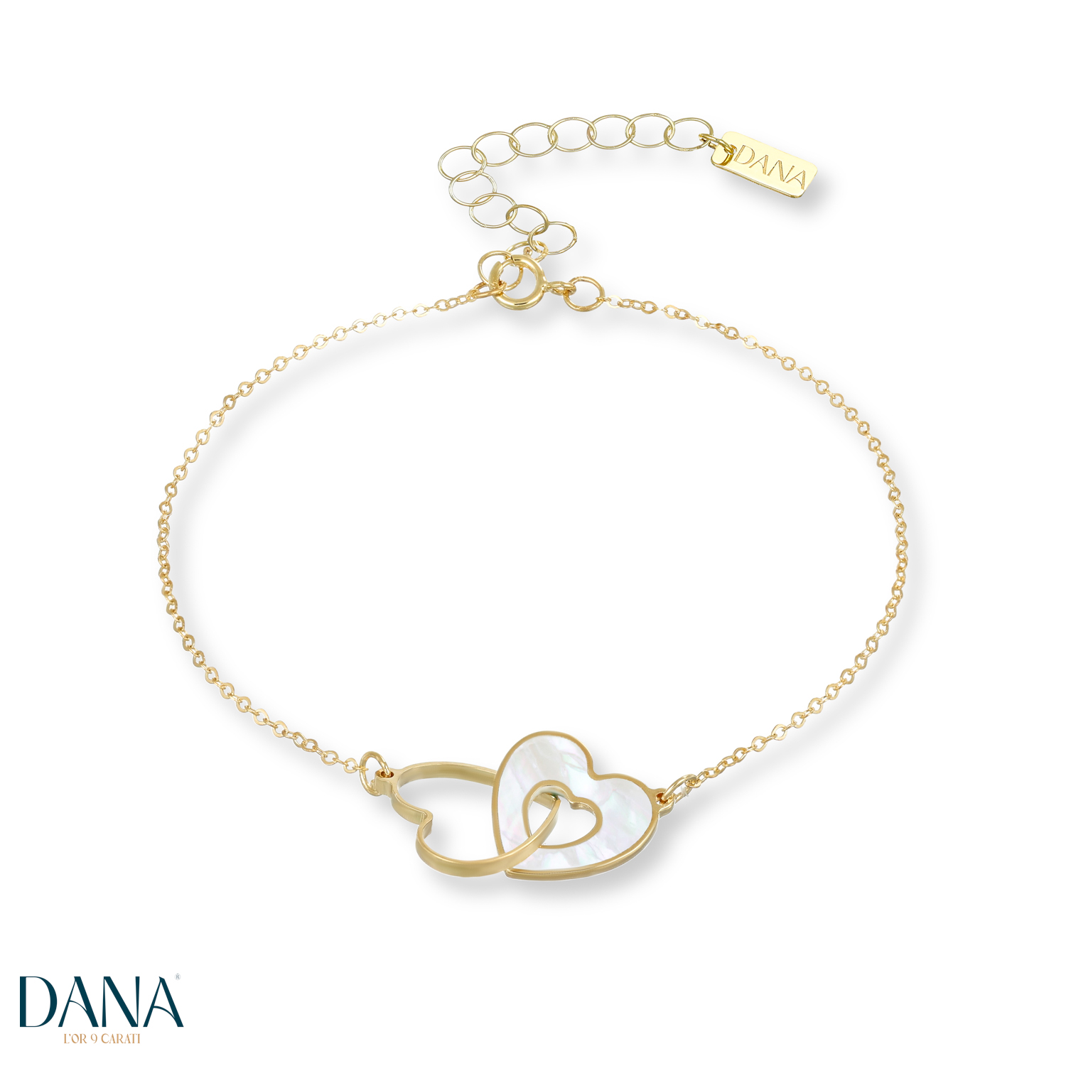 Bracciale da Donna Cuori in madreperla oro 9 kt