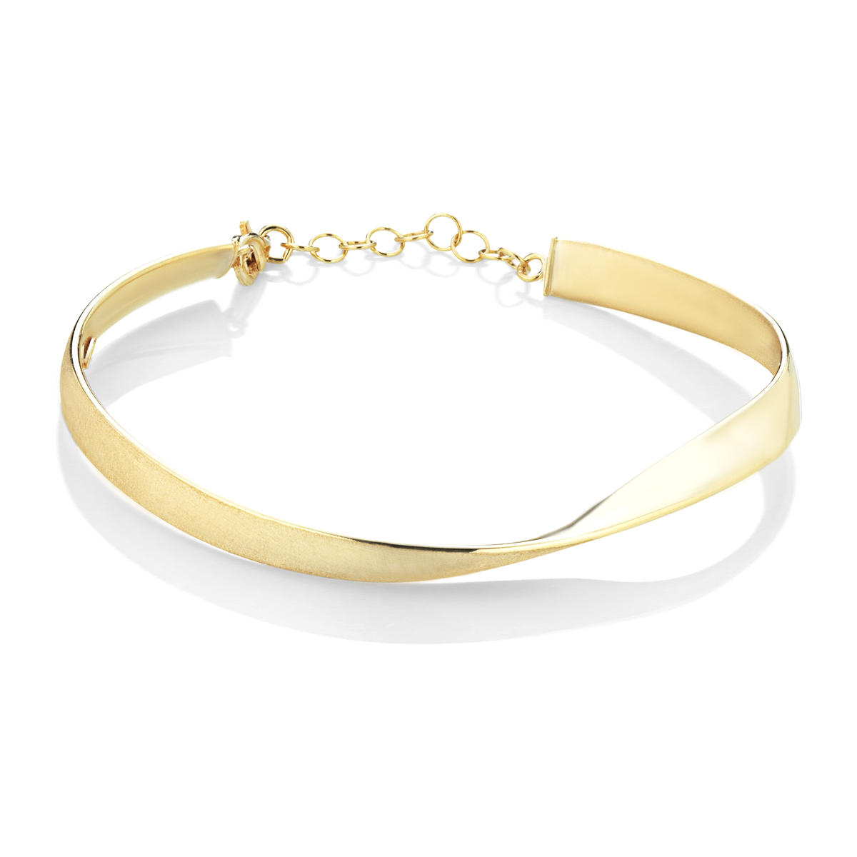 Bracciale da Donna in Argento dorato Rigido effetto nastro Marcello Pane 