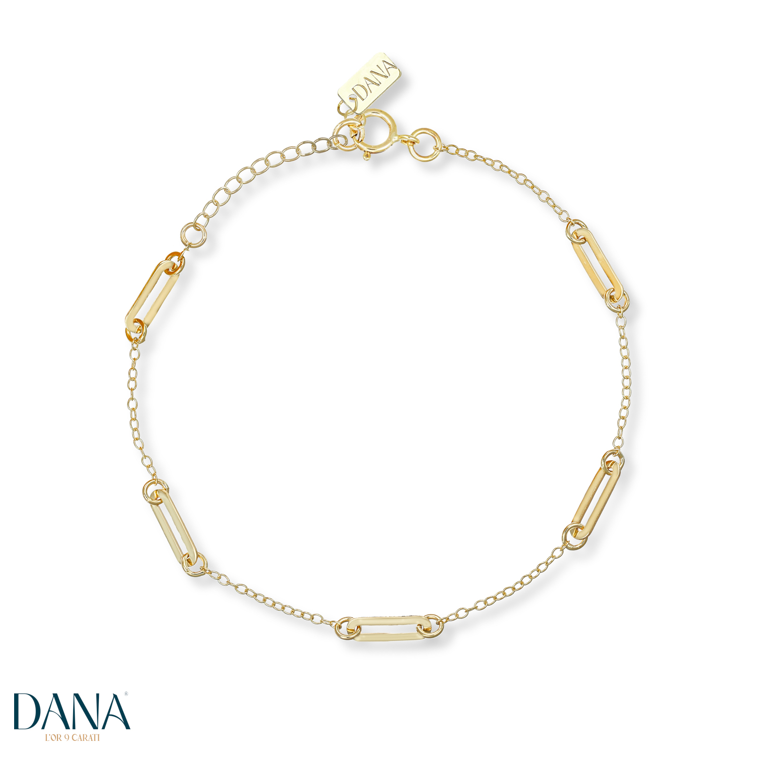 Bracciale da Donna maglie stilizzate in oro 9 kt
