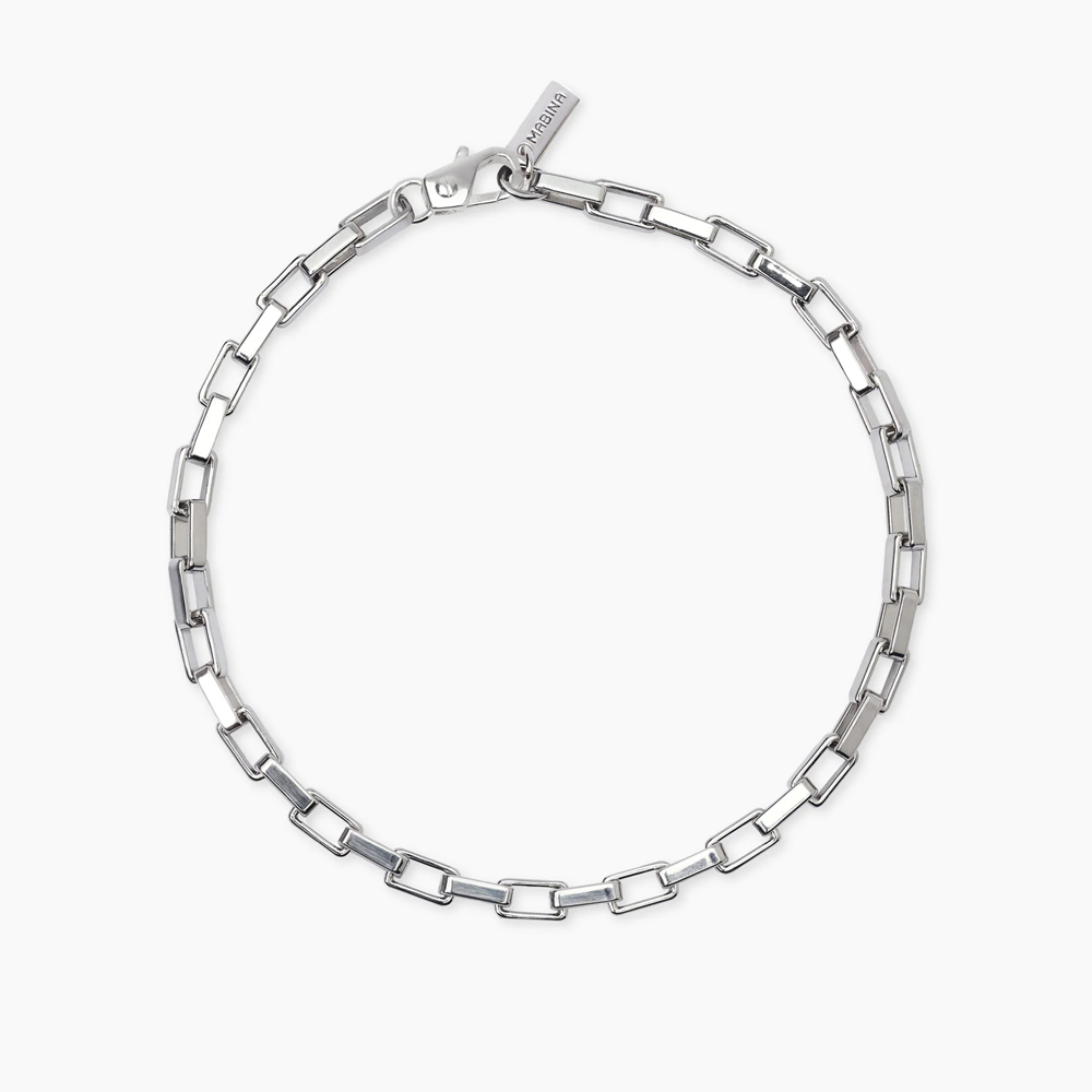 Bracciale da uomo in argento con catena allungata EVERY DAY 533803