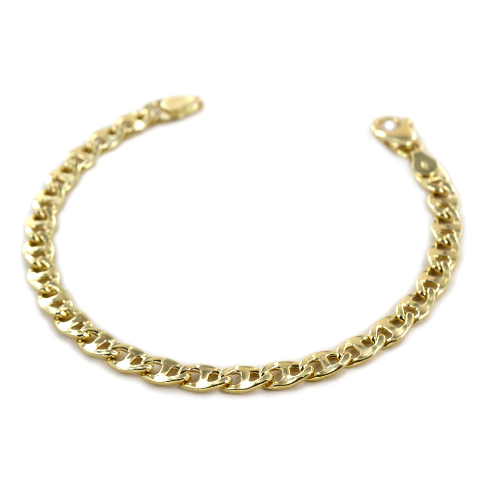 Bracciale da uomo in oro 20 cm traversino