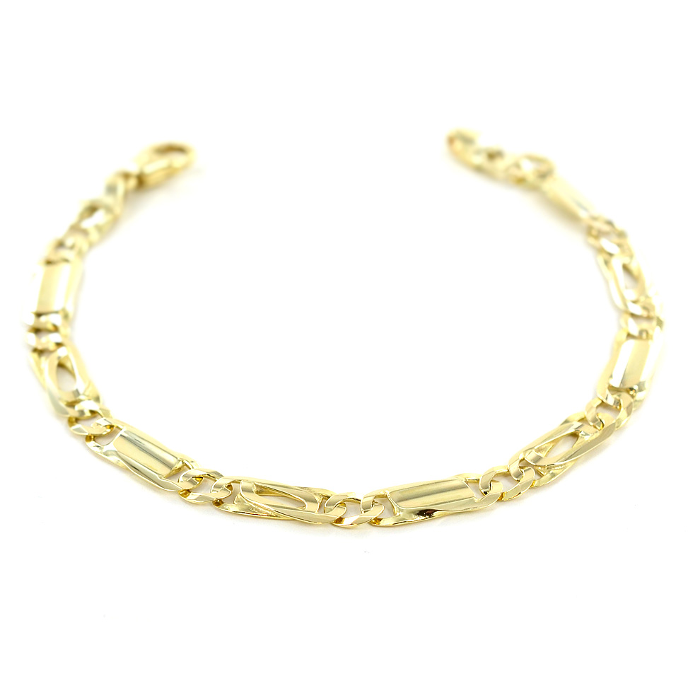 Bracciale da uomo in oro classico 20 cm