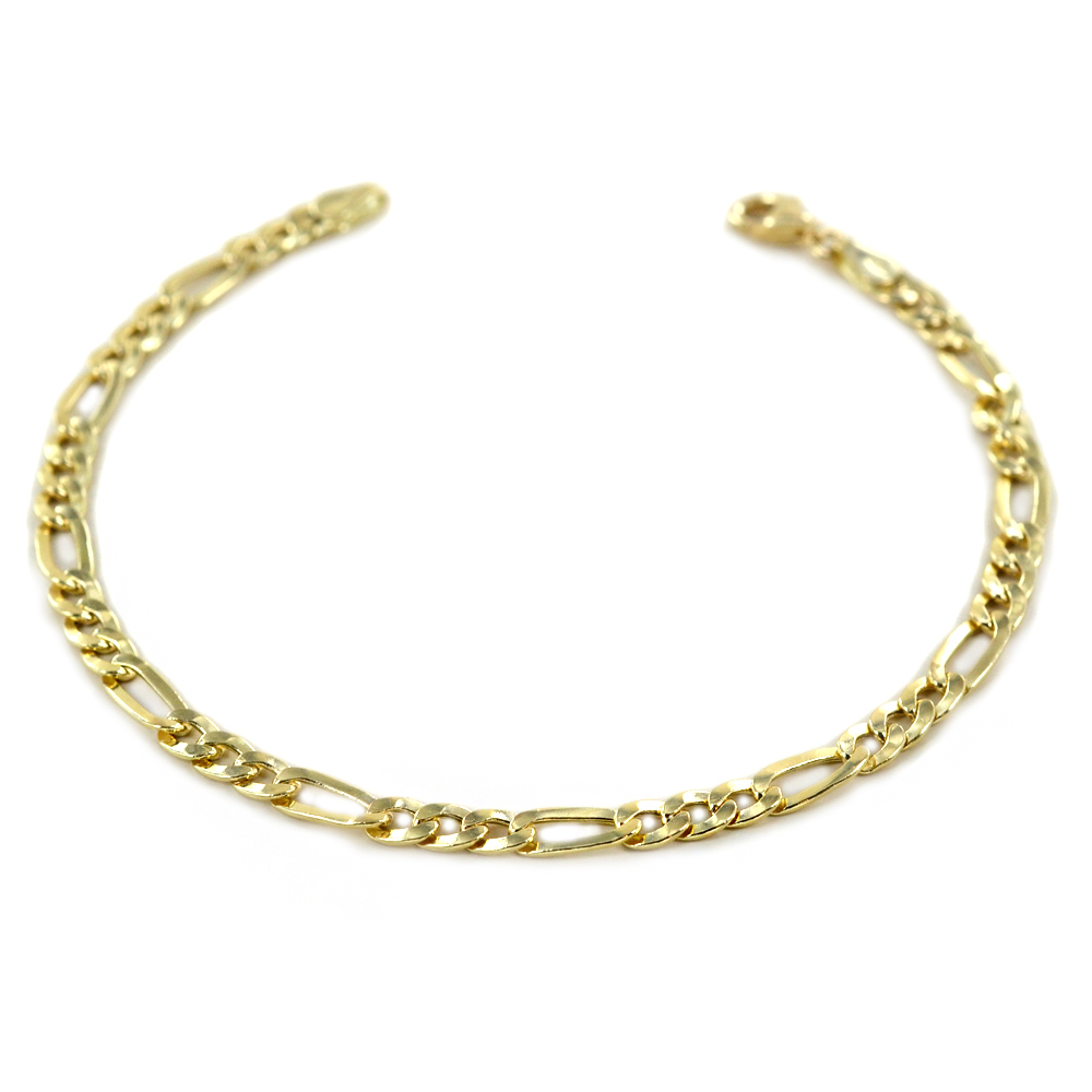 Bracciale da uomo medio in oro 20  cm maglia groumette 