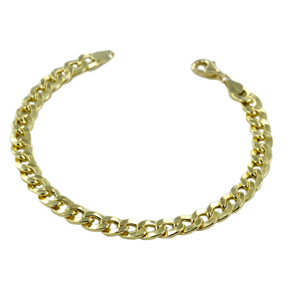 Bracciale da uomo medio in oro 21 cm groumette oreficeria aretina