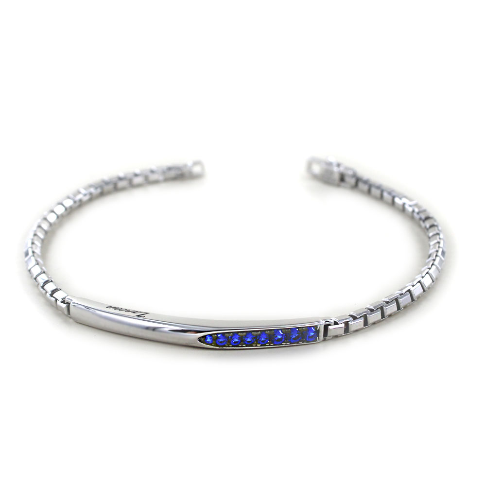 Bracciale da uomo Zancan in argento e spinelli blu EXB 820 BL