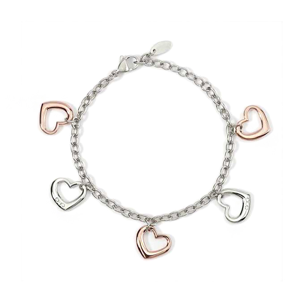 Bracciale Donna 2Jewels in Acciaio con charms a forma di cuore 232296