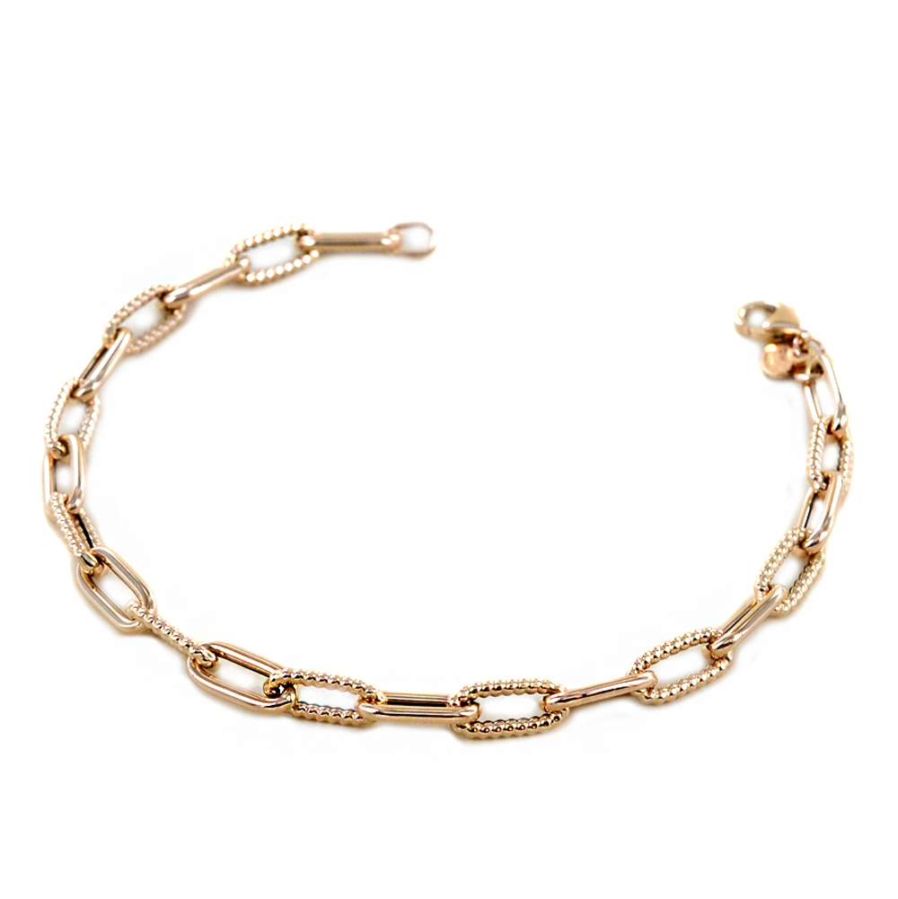 Bracciale Donna a catena fantasia in oro rosa