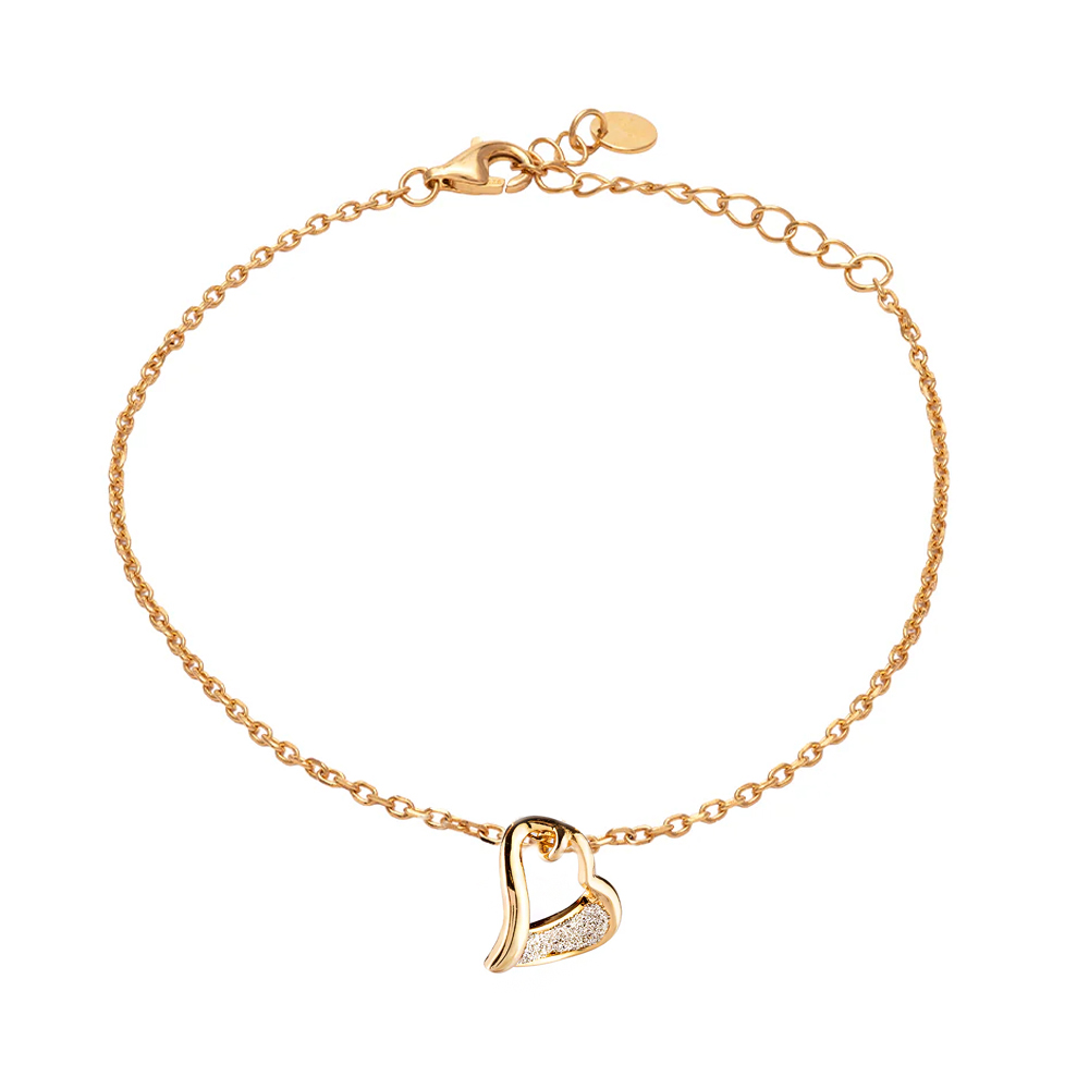 Bracciale donna gioielli Rebecca in Argento Cuore con polvere di diamanti SJLBCO77