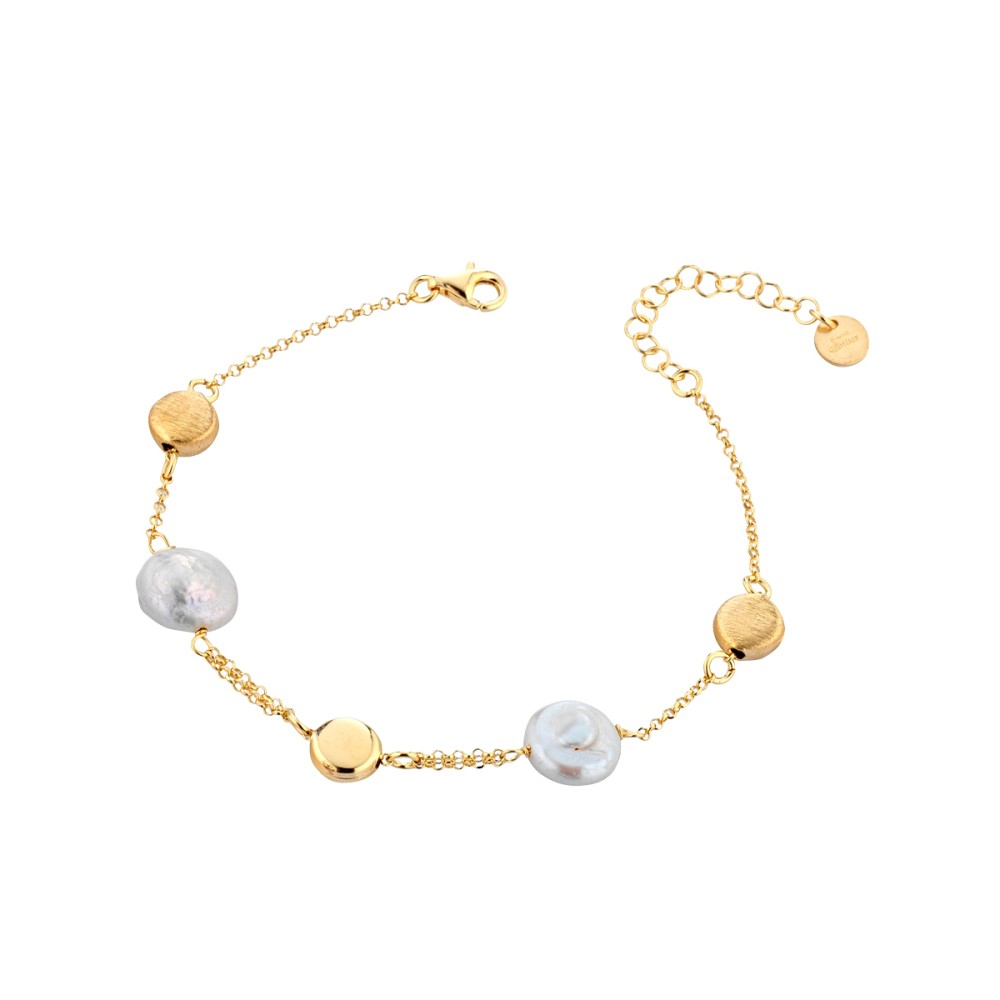 Bracciale Donna in Argento giallo perle flat - Bonton