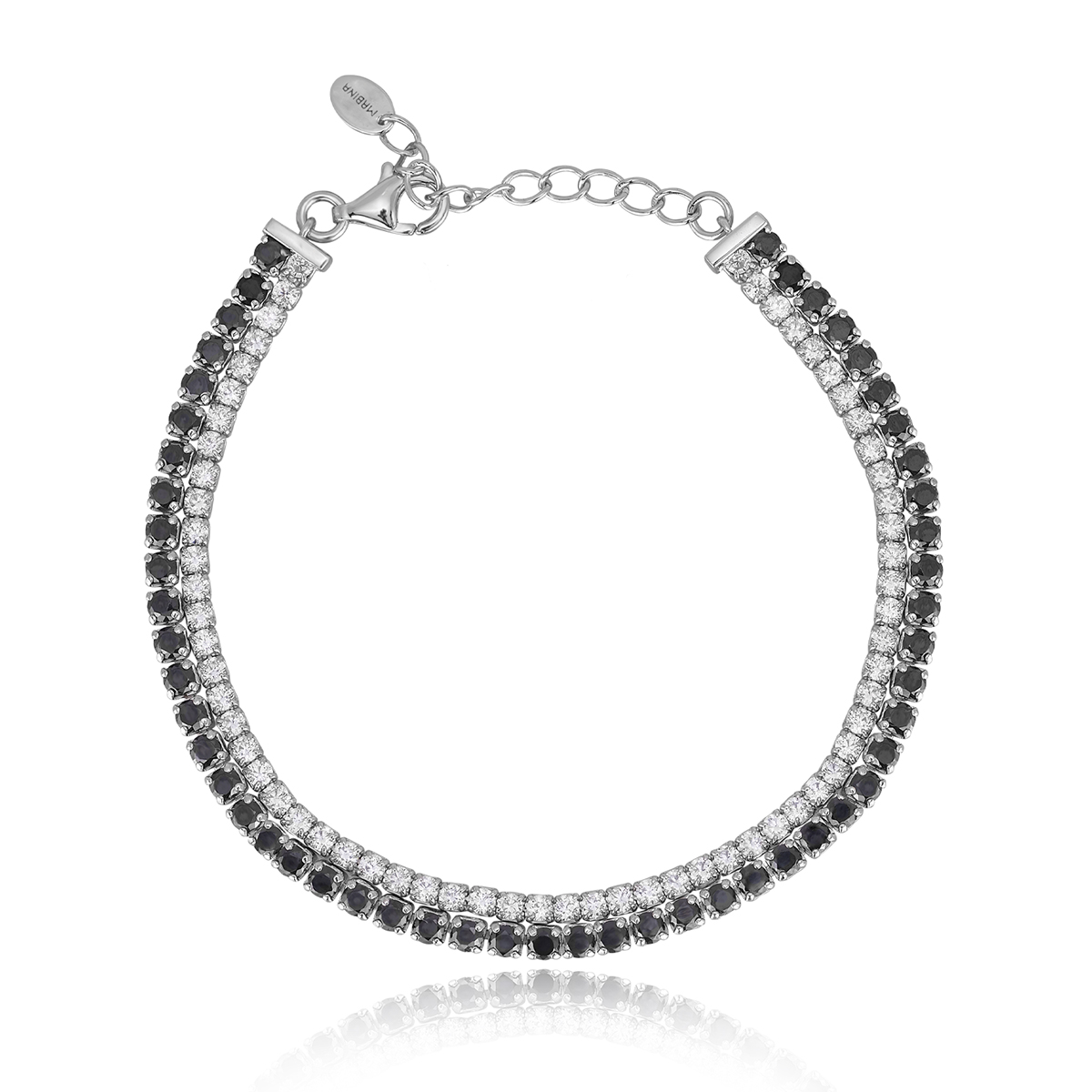 Bracciale Donna Mabina doppio tennis in Argento con zirconi 533379