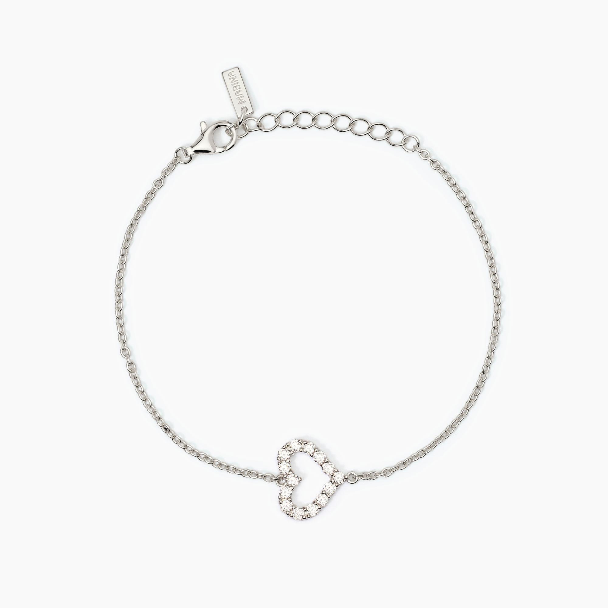 Bracciale Donna Mabina in Argento con cuore di zirconi bianchi  533835