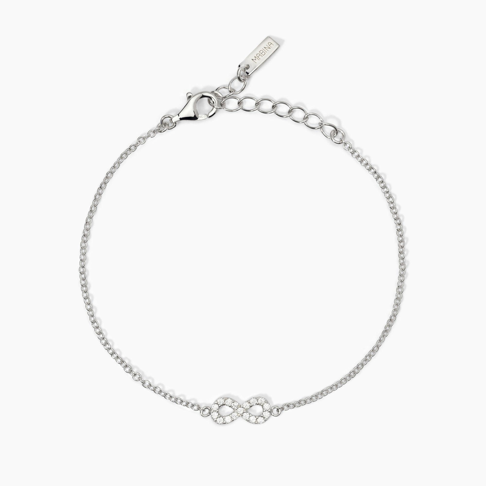 Bracciale Donna Mabina in Argento con infinito di zirconi bianchi 533822