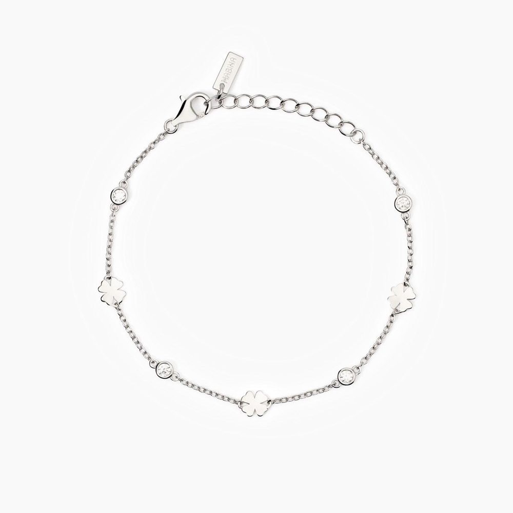 Bracciale Donna Mabina in Argento con Quadrifogli e zirconi bianchi 533887