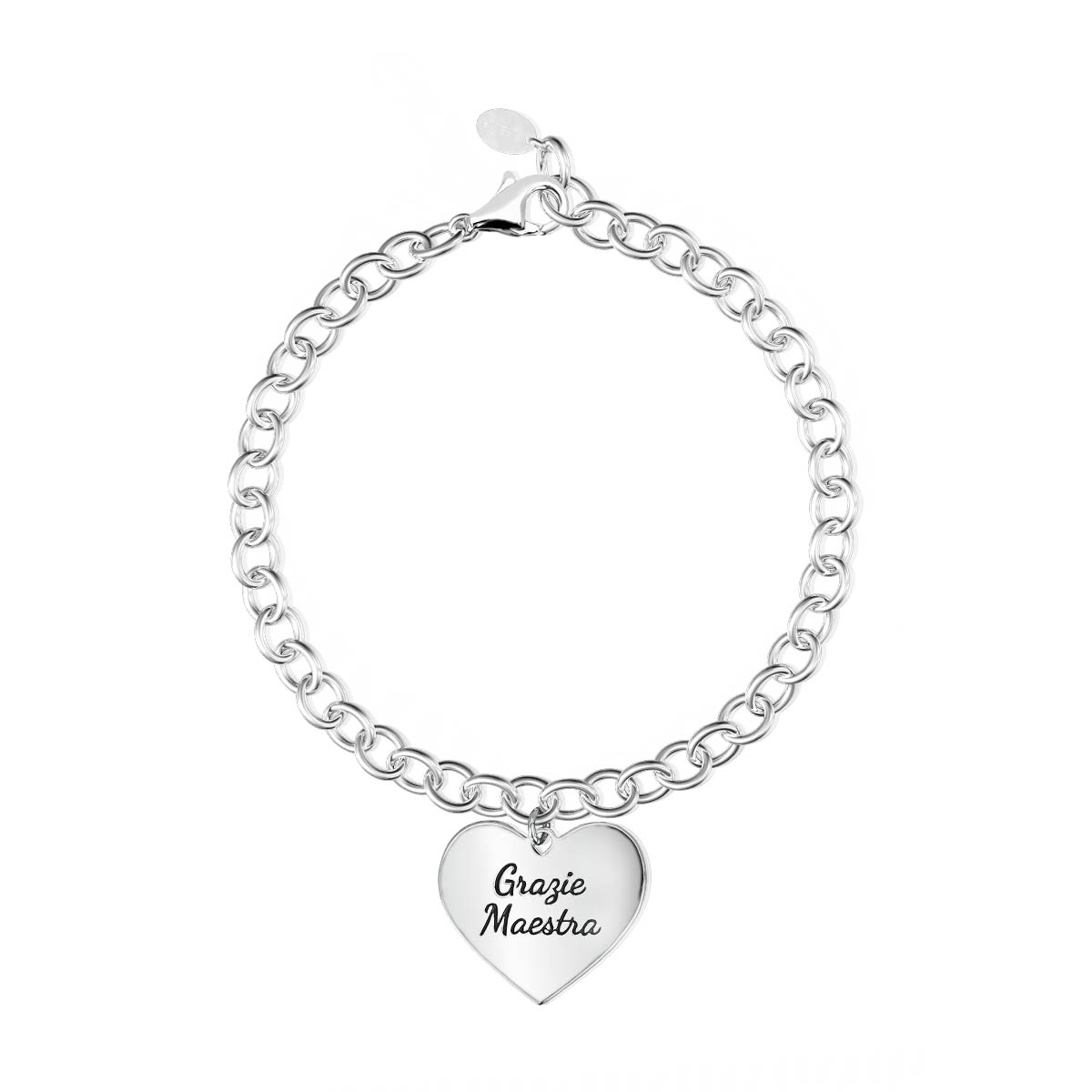 Bracciale Donna Mabina in Argento cuore Grazie Maestra