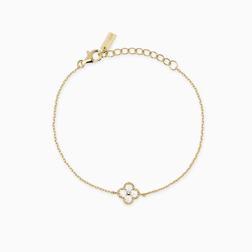 Bracciale donna Mabina in argento dorato con fiore Jasmine 534060