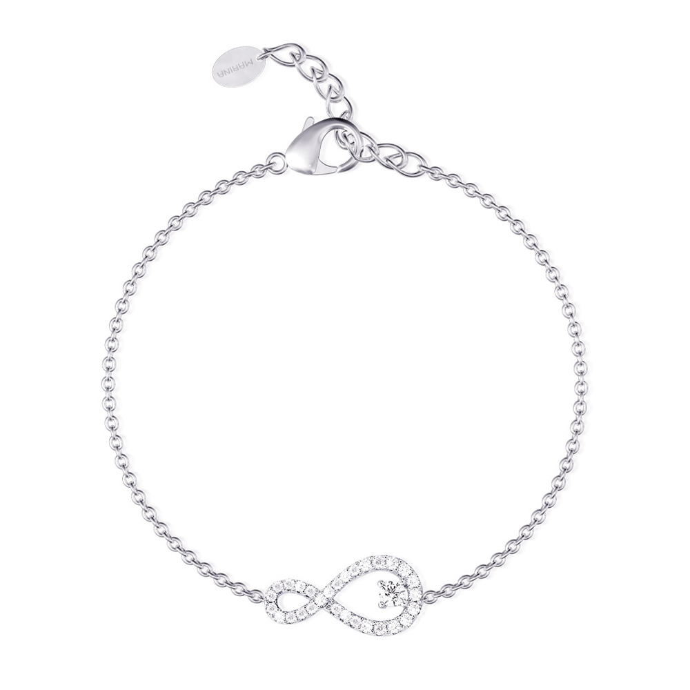 Bracciale donna Mabina in argento Infinito con zirconi 533235