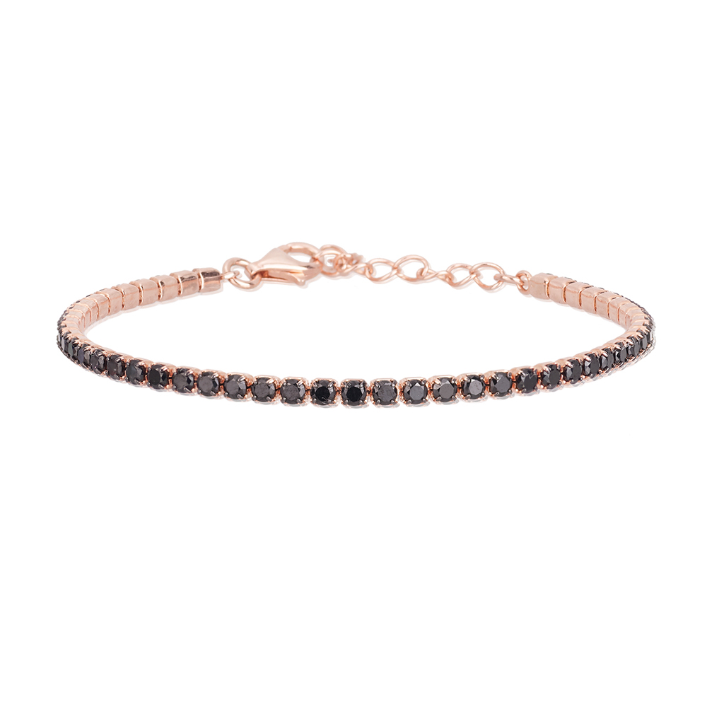 Bracciale Donna Mabina in Argento rosato e zirconi neri 533329