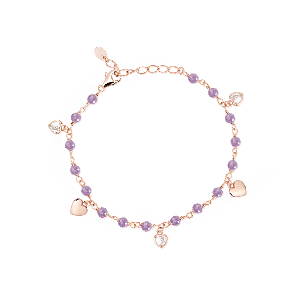 Bracciale Donna Mabina in Argento Rosato Zirconi e ametista 533320