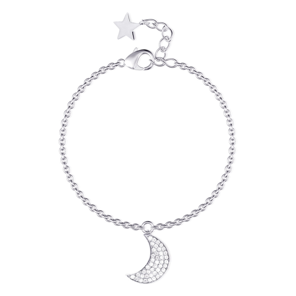 Bracciale donna Mabina in argento Luna e Stella 533228