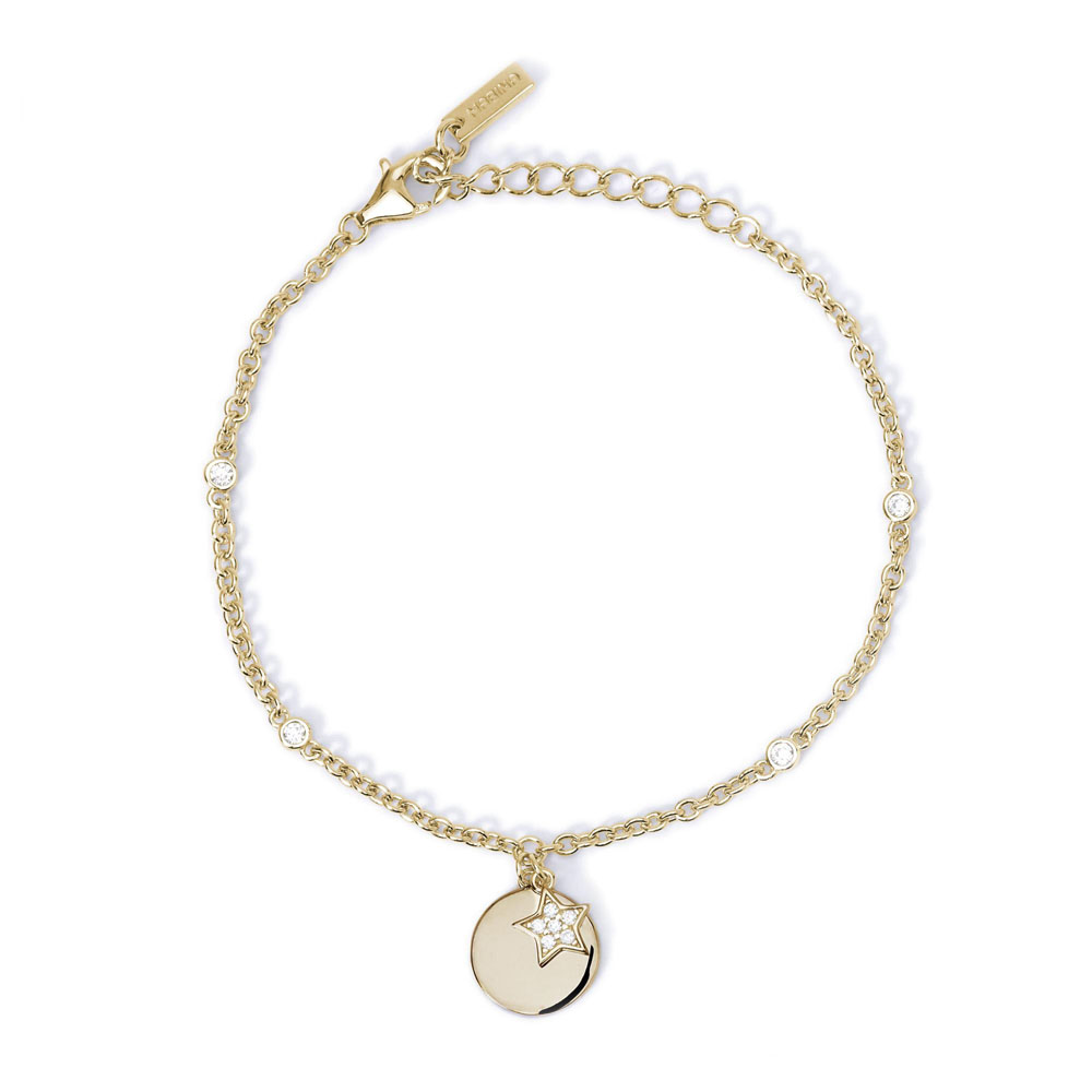 Bracciale donna Mabina Solo tuo con cerchio in argento dorato 533639