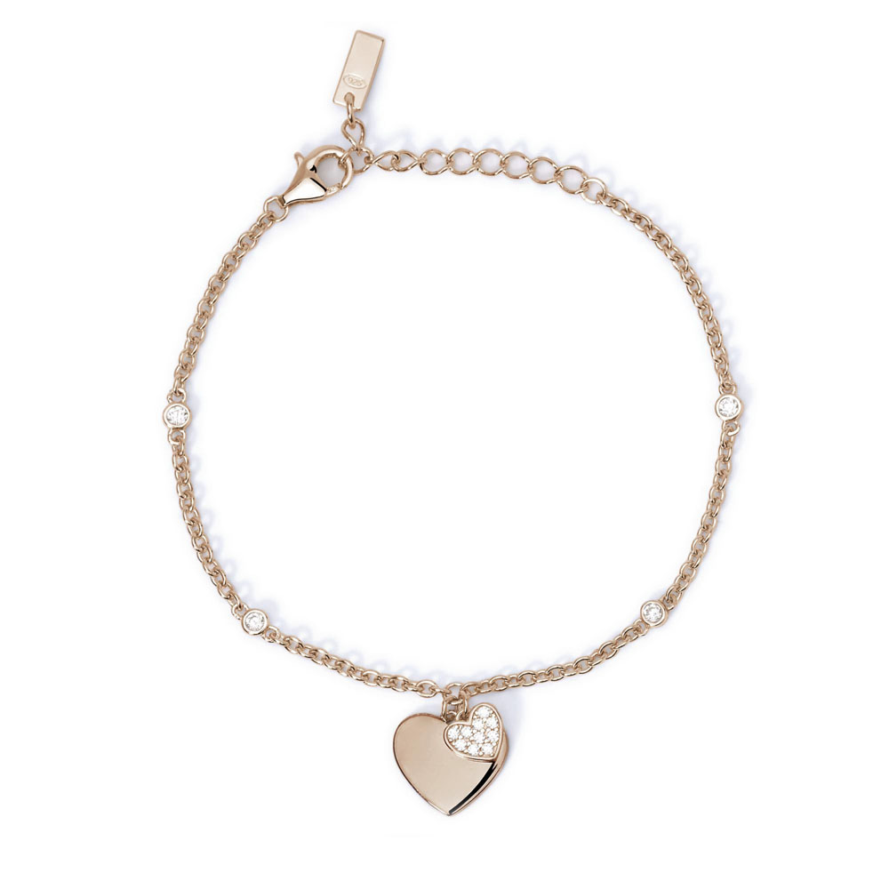 Bracciale donna Mabina Solo tuo in argento rosato con cuore 533638