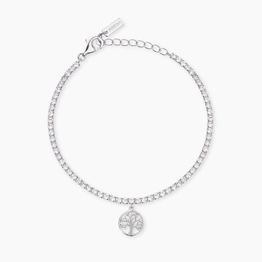 Bracciale donna Mabina tennis con ciondolo albero della vita ALBERO DELLA VITA 534171