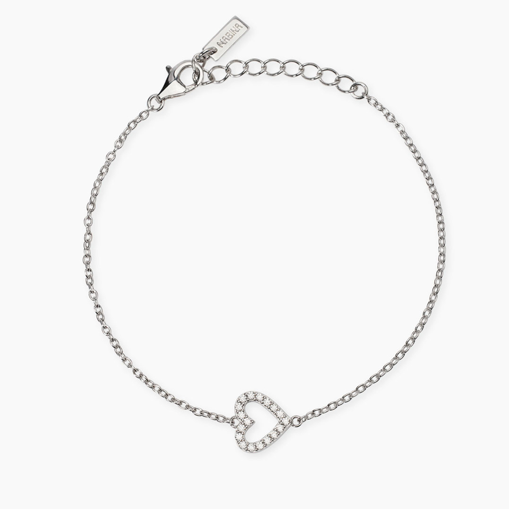 Bracciale Donna MY DIAMOND Mabina in Argento Cuore e Diamanti Lab-Grown 0.18 ct 534071