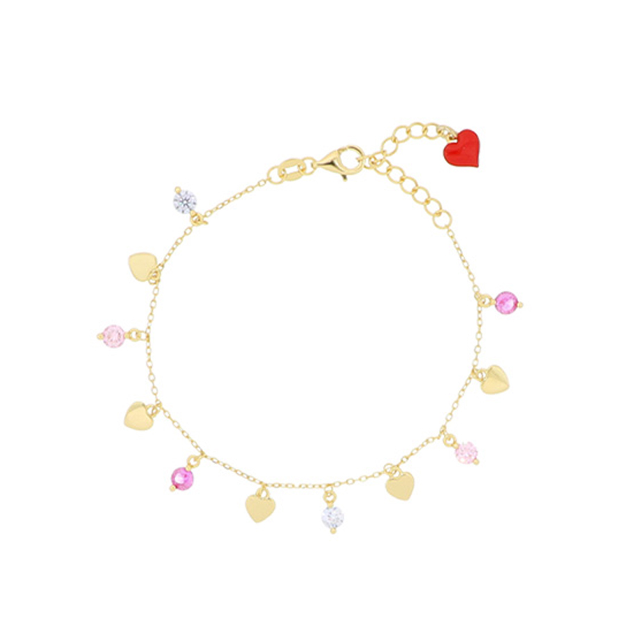 Bracciale Gypsy Pump argento giallo Cuori Milano collezione Maggiolina 