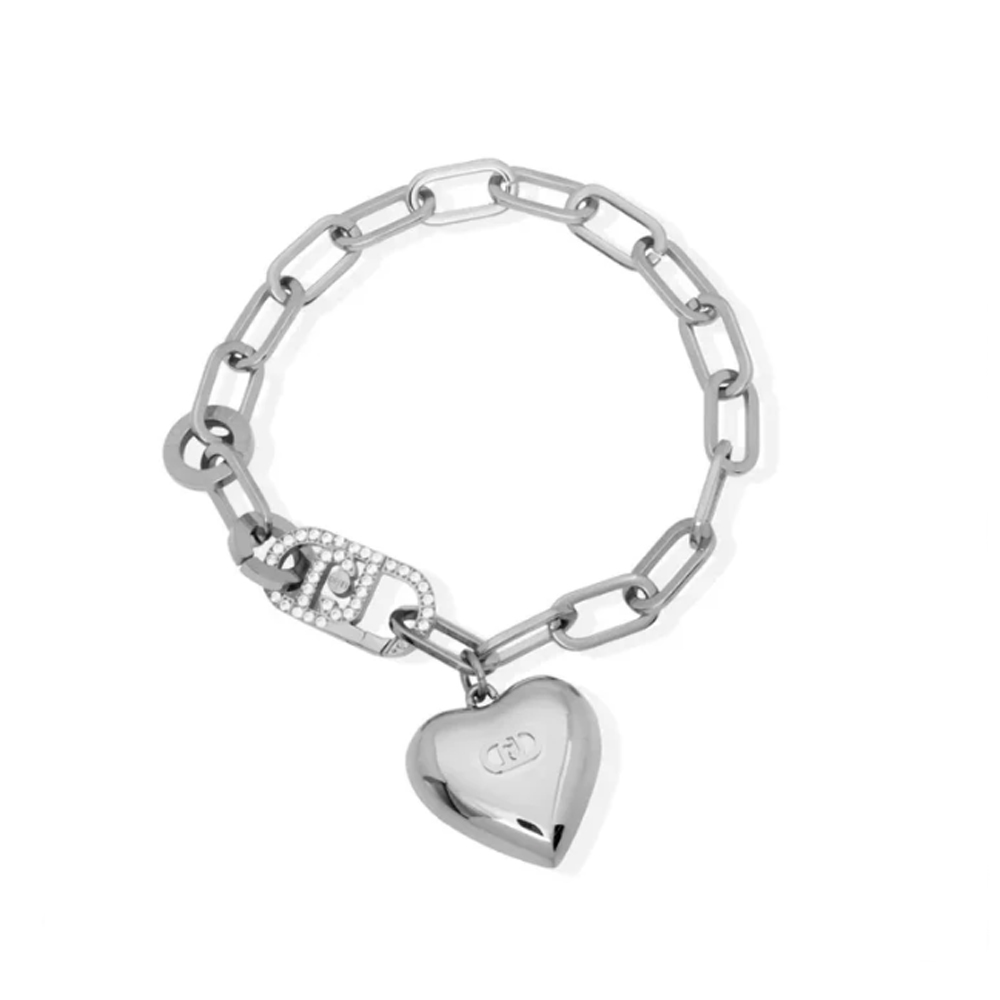 Bracciale in Acciaio da donna con catena forzatina e cuore Essential Woman Liu Jo LJ2793