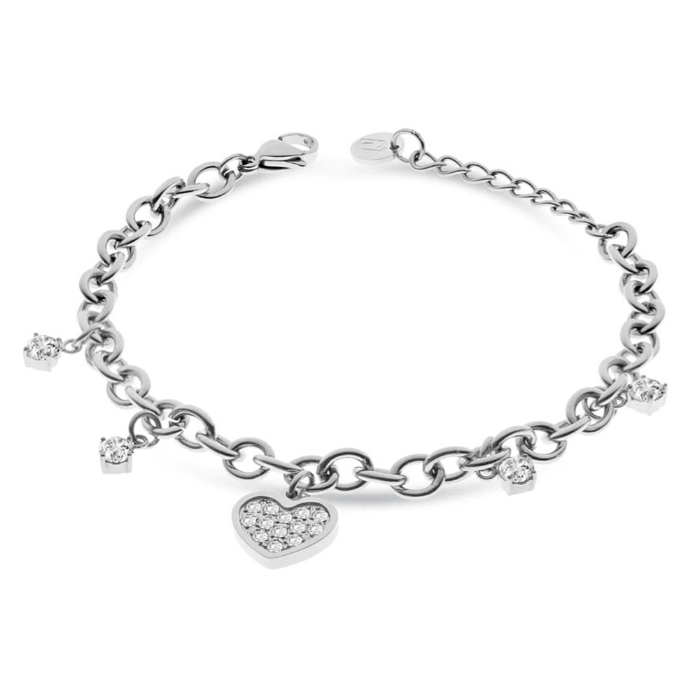 Bracciale in Acciaio da donna con Cuore e cristalli  Essential Woman Liu Jo LJ2320