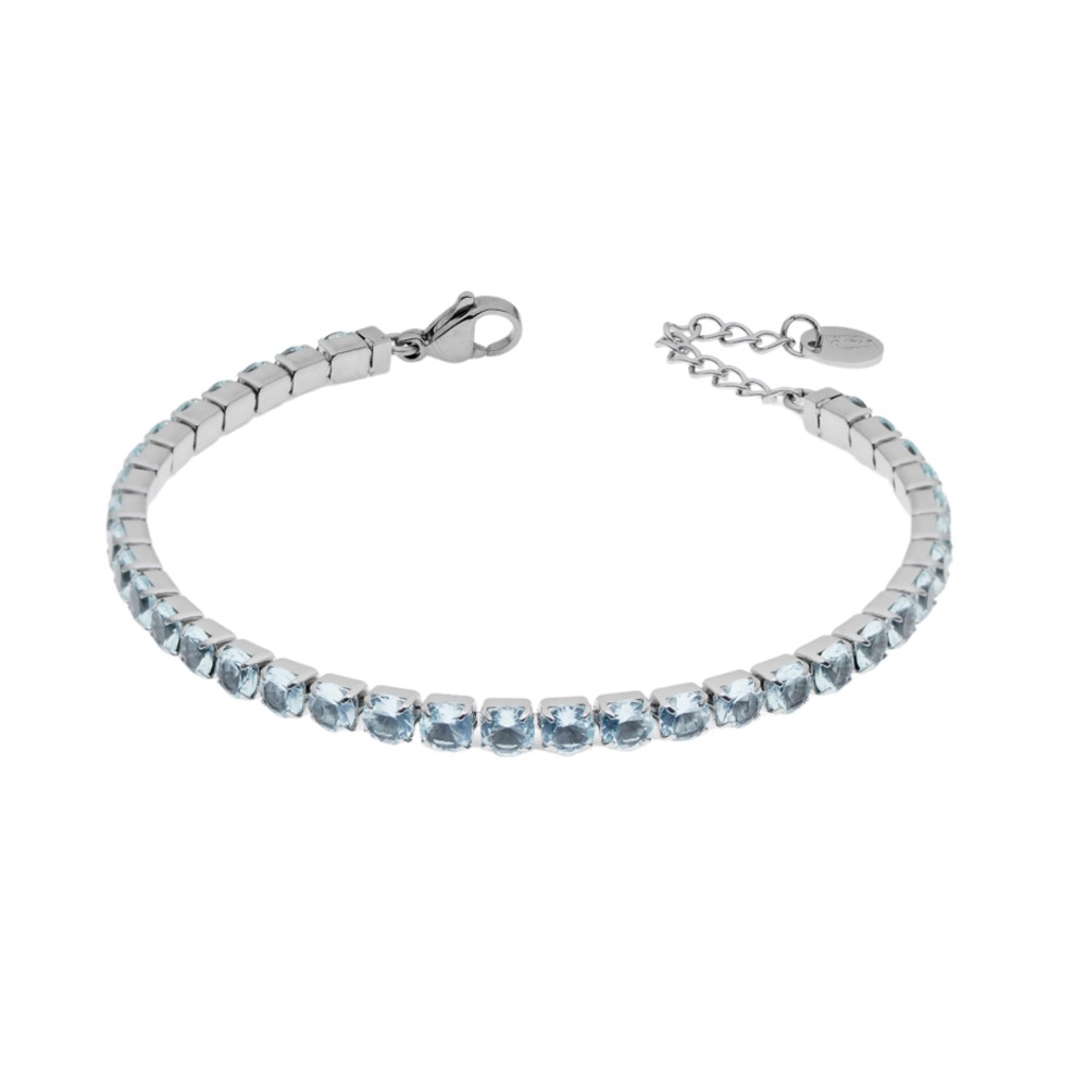 Bracciale in Acciaio da donna tennis con cristalli Azzurri Essential Woman Liu Jo LJ2426