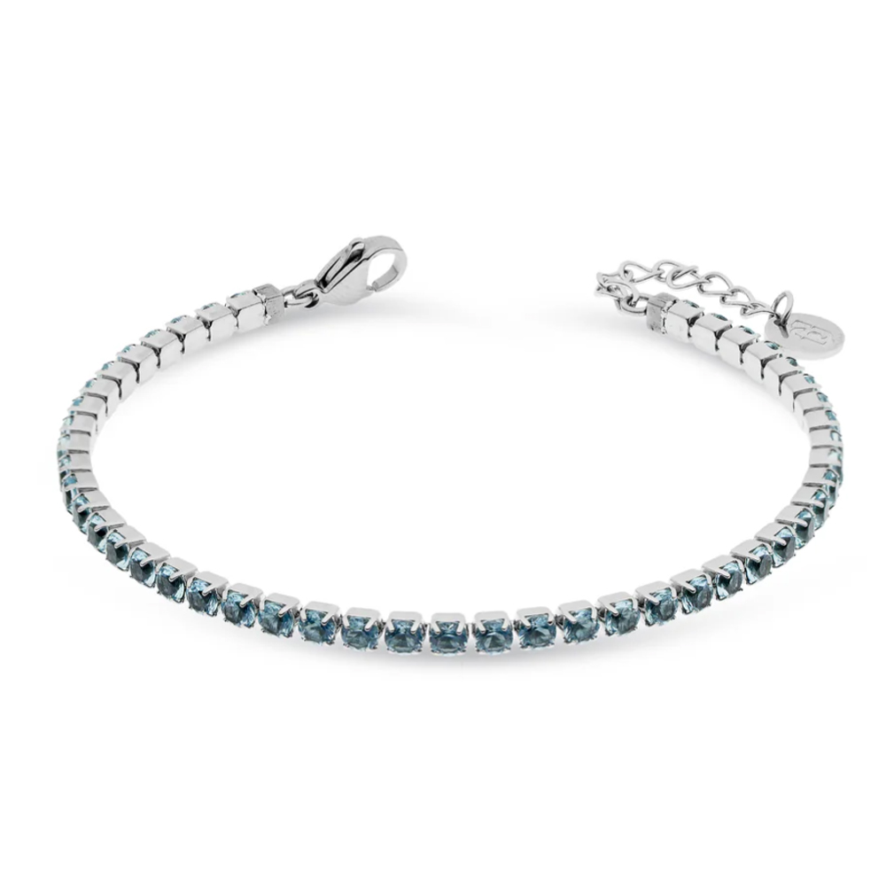 Bracciale in Acciaio da donna tennis con cristalli azzurri Essential Woman Liu Jo LJ2427